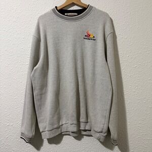 Men's AKWA Vintage L USA Olympics GM Sweater Pullover Embroidered Logo‎ gray